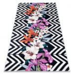 DW Covor floral alb-negru André Dimensiuni: 80x150 cm Covor
