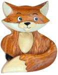  Fa mágnes róka 5cm