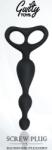 Guilty Toys Bile Anale Screw Plug, Silicon, Negru, 17.5 cm, Guilty Toys
