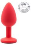 Guilty Toys Dop Anal Silicone Buttplug, Medium, Rosu/Clear, Guilty Toys