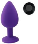 Guilty Toys Dop Anal Silicone Buttplug, Medium, Mov/Negru, Guilty Toys