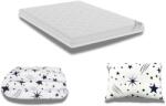 Somnart Pachet Promo: Saltea HypoallergenicMed PolyCotton 90x200x16 + Pilota bumbac Stelute 150x200 + 1 Perna bumbac Stelute 50x70 Saltea