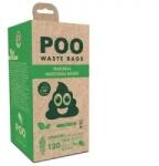 M-Pets POO BIO Dog Waste Bags Mint Scented 100% биоразградими пликчета, 8 ролки х 15 торбички, бели с аромат на мента