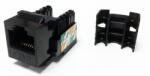 Datacom RJ45 UTP CAT6, DUAL, MINI, fekete (4020)