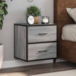 vidaXL 2 db szürke sonoma színű fali éjjeliszekrény 40 x 31 x 39, 5 cm (848731)