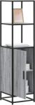 vidaXL Highboard szürke sonoma 35, 5x35x139 cm gépelt fa és fém (849047)