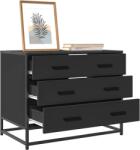 vidaXL fekete szerelt fa fiókos szekrény 70x41x56 cm (849074)