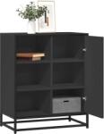 vidaXL fekete szerelt fa tálalószekrény 62x35x76 cm (848994) - vidaxl