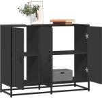 vidaXL fekete szerelt fa tálalószekrény 94x35x76 cm (849004)