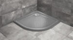 Radaway Doros Stone A íves zuhanytálca 90x90 cm ajándék szifonnal, antracit SDRA90900164S (SDRA9090-01-64S)