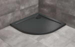 Radaway Doros Stone A íves zuhanytálca 90x90 cm ajándék szifonnal, fekete SDRA9090-01-54S (SDRA9090-01-54S)