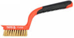 YATO Perie de sârmă cu mâner din plastic pe 5 rânduri, alamă (YT-6346) - absoluttools
