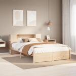 vidaXL tömör fenyőfa könyvespolcos ágy matrac nélkül 140 x 190 cm (3322355)