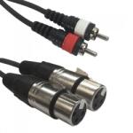 Accu-Cable 1611000030 XLR-RCA 1, 5m Szerelt Jelkábel