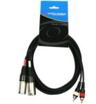 Accu-Cable 1611000035 XLR-RCA 5m Szerelt Jelkábel