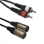 Accu-Cable 1611000029 XLR-RCA 1, 5m Szerelt Jelkábel