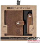 Hide and Stitches 20208006 Hide and Stitches safety wallet ajándékdoboz barna
