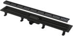 Alcadrain Set rigola dus cu gratar Alcadrain Simple APZ10 85cm negru mat (APZ10BLACK-85)