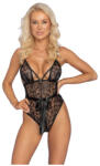 Kissable - csipke body masnival (fekete)