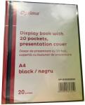 Optima Dosar de prezentare personalizabil, A4, cu 20 folii, coperta rigida, Optima - negru (OP-515002005) - birotica-asp