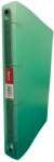 Optima Caiet mecanic 4 inele - D25mm, coperti flexibile PP, Optima Flex - verde transparent (OP-516502520) - birotica-asp