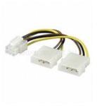  2db Molex Power 4pin -> Power 6pin M/F adapter (XFYKABTAPPCIE6) (XFYKABTAPPCIE6)
