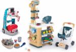 Smoby Set magazin și cabinet medical Market Smoby cu un scanner electronic și culcuș cu o pisicuță de pluș (SM350238-7)