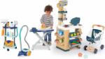 Smoby Set magazin și cărucior de curățenie Market Smoby cu un scanner electronic și aspirator cu masă și fier de călcat (SM350238-4)