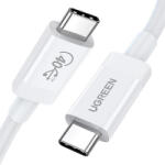 UGREEN USB-C-USB-C USB4 Kábel , 40 Gbps, 0, 8 m Fehér (40113) (UG40113)