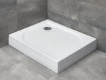 Radaway Delos D aszimmetrikus akril balos zuhanytálca előlappal 80x75 ajándék szifon, fehér 4D87514-03L (4D87514-03L)