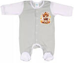  Vékony, pamut, elöl patentos rugdalózó Kisróka mintával (50) - menta