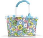 Reisenthel CARRYBAG , türkizkék nagy tarka virág mintás bevásárlókosár BK4093 - borond-aruhaz