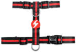 DASHI Stripes Red&Black H-hám L(2, 5cmx62-107cmx40-67cm)