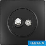 ELDLUX ELDELIN SAT + TV aljzat (13db) fekete (ELD402551)