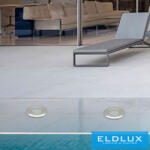 ELDLUX Vízalatti lámpa LED AC/DC-12/24v 1w 90lm 6500k 30° IP68 acél Ø42-Ø38x90mm (ES41-F) - dreamlighting