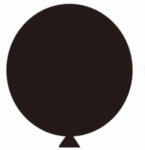 Balloons4party Set 2 baloane latex jumbo negru 45 cm
