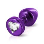 Debranet Butt Plug Diogol Anni R Heart Purple Crystal Swaroski