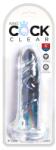 King Cock Clear Dildo cu Ventuza King Cock Clear Dildo