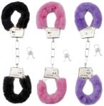 Shotstoys Furry Handcufs cu Cheie - mov