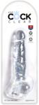 King Cock Clear Dildo 8 With Balls Clear Dildo