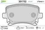 VALEO set placute frana, frana disc VALEO ESSENTIAL 301752 (301752)