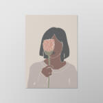  Absztrakt - Női arc virággal