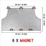 Bottari Parasolar auto termoizolant Bottari cu prindere magnetica 180x100cm
