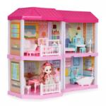 ECOTOYS Casuta pentru papusi cu mobilier si LED-uri (HC507651) Casuta papusi