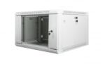 Lanberg 6U 19' fali rack szekrény 600x600mm szürke (WF01-6606-10S) (WF01-6606-10S)