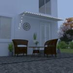 vidaXL Copertină retractabilă cu LED, crem, 400 x 150 cm (145927)