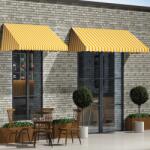 vidaXL Copertină de bistro, portocaliu și alb, 400 x 120 cm (143731)