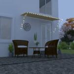 vidaXL Copertină retractabilă cu LED, galben și alb, 300 x 150 cm (145911)