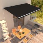 vidaXL Copertină retractabilă manual, antracit, 500 x 300 cm (3051221)