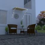 vidaXL Copertină retractabilă cu LED, galben și alb, 100 x 150 cm (145907)